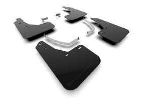 Hyundai Ioniq 5 Mud Flap - Rally Armor - UR Black with Metallic Black Logo - Black - 2025+